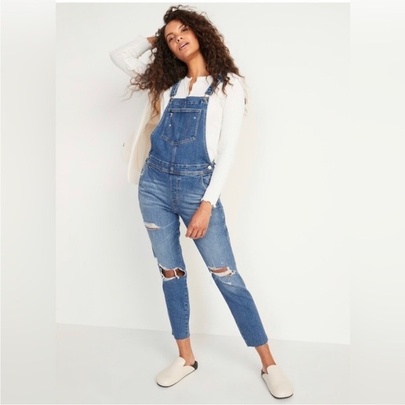 NWT! O.G. Workwear Ripped Jean Overalls for Women - Size 2 - Picture 5 of 6